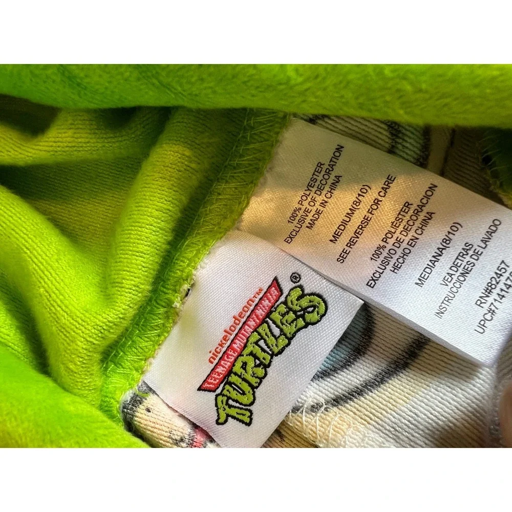 Teenage Mutant Ninja Turtles Pajama Union Suit Hooded Medium‎ 8 10 costume TMNT